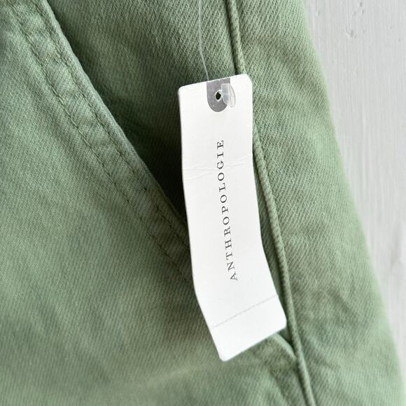 Anthropologie Pilcro The Kit High Rise Utility Shorts Moss Green NWT - Picture 6 of 9